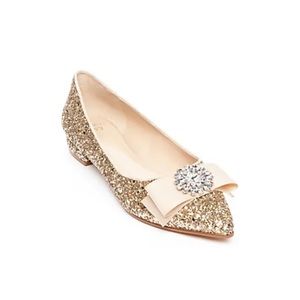 Brand new - never worn. Glitter dress flats
